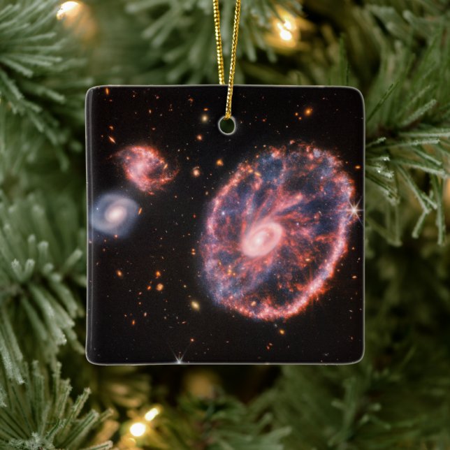 Ornement En Céramique Cartwheel Galaxy, James Webb Télescope Spatial (Arbre)