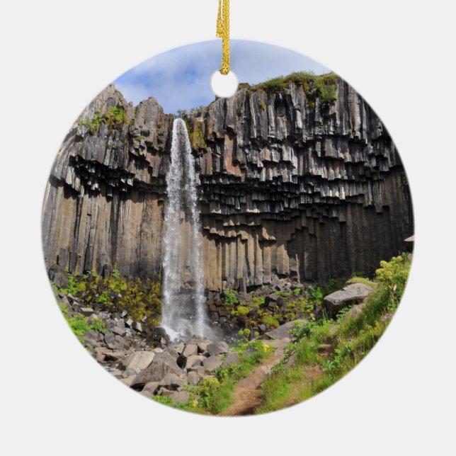Ornement En Céramique Cascade de Svartifoss, Islande (Dos)
