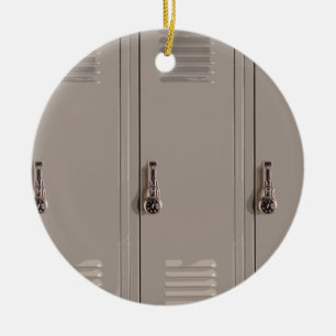 Ornement En Céramique Casiers gris d'école, étudiant de lycée
