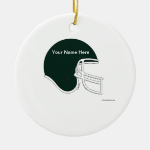 Ornement En Céramique Casque de football - Noir