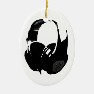 Ornement En Céramique Casque Pop Art