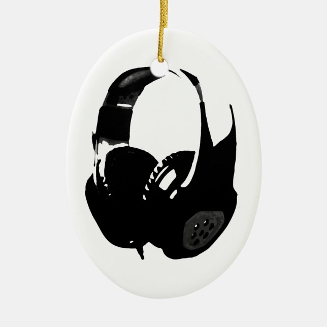 Ornement En Céramique Casque Pop Art (Devant)