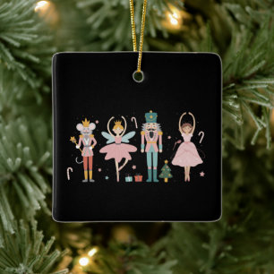 Ornement En Céramique Casse-noisette Ballet de Noël Cute Fêtes