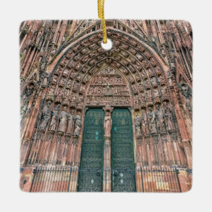 Ornement En Céramique Cathedrale Notre-Dame, Strasbourg, France