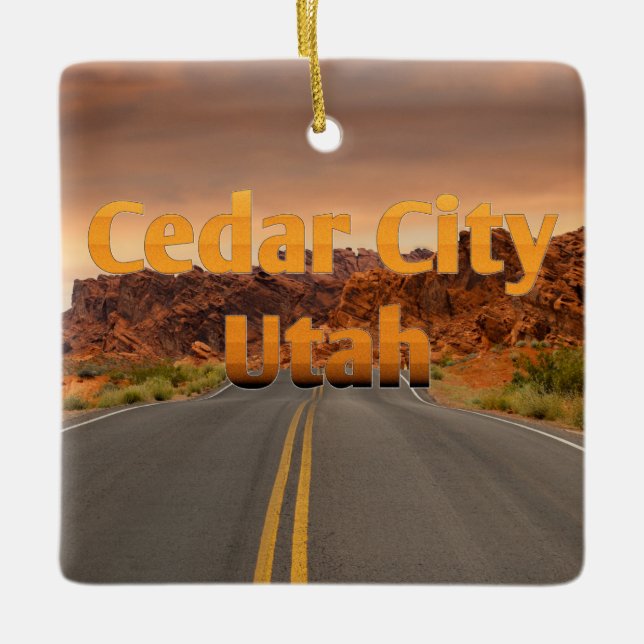 Ornement En Céramique Cedar City UT (Devant)