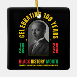 Ornement En Céramique CENTENAIRE DU MOIS DE L'HISTOIRE DES NOIRS 100 Ans