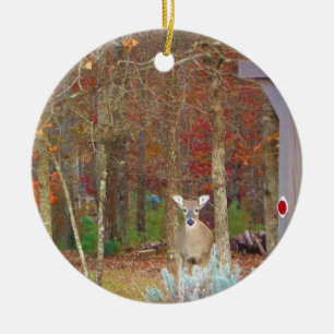 Ornement En Céramique Cerf de Noël