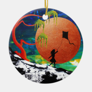 Ornement En Céramique Cerf-volant
