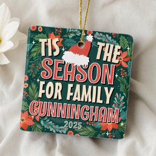 Ornement En Céramique C'est la saison de Noël festif en famille