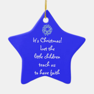 Ornement En Céramique C'est Noël ! Laissez les petits enfants nous