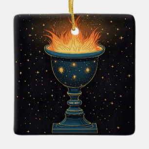 Ornement En Céramique Chalice flamboyant dans le ciel