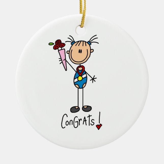 Ornement En Céramique Champion de gymnaste (Devant)