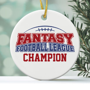 Ornement En Céramique Champion de la Ligue Imaginaire de football