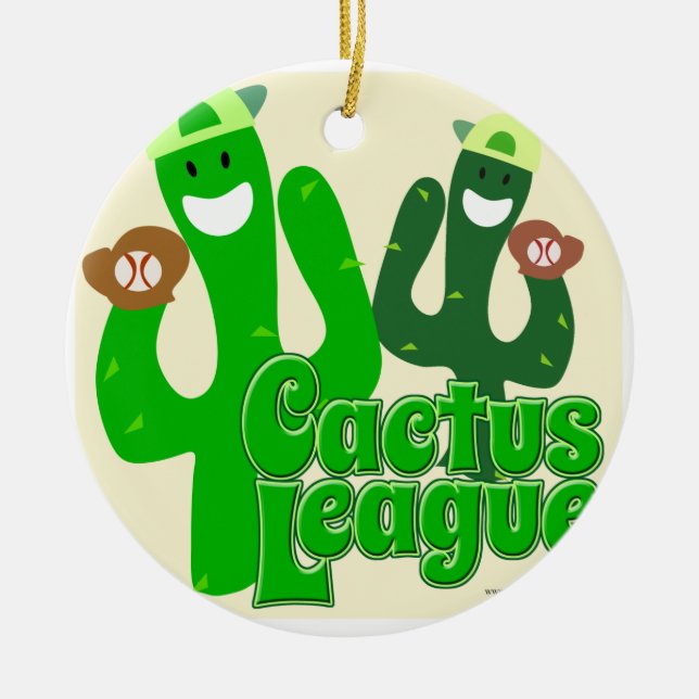 Ornement En Céramique Championnat de Cactus (Devant)