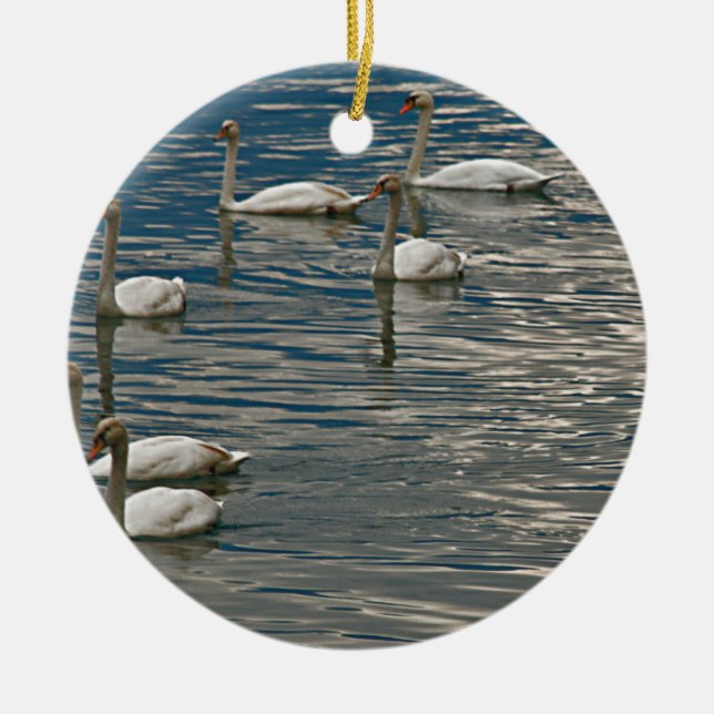 Ornement En Céramique Chanson de cygne (Devant)