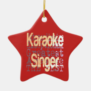 Ornement En Céramique Chanteur Karaoke Extraordinaire
