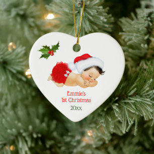 Ornement en céramique Chapeau de Père Noël rouge p