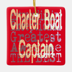 Ornement En Céramique Charter Boat