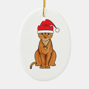Ornement En Céramique Chat abyssinien