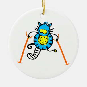 Ornement En Céramique Chat blessé