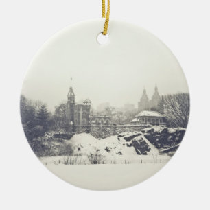 Ornement En Céramique Château de belvédère pendant l'hiver dans le
