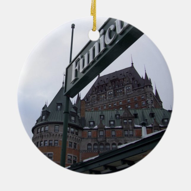 Ornement En Céramique Château Frontenac d'ornement de Noël (Dos)