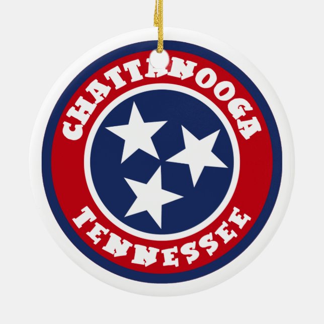 Ornement En Céramique Chattanooga, Tennessee (Dos)