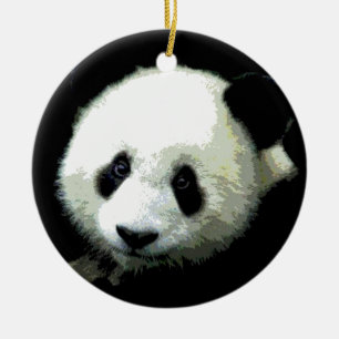 Ornement En Céramique Chaud Cool Chic Panda Arbre de Noël