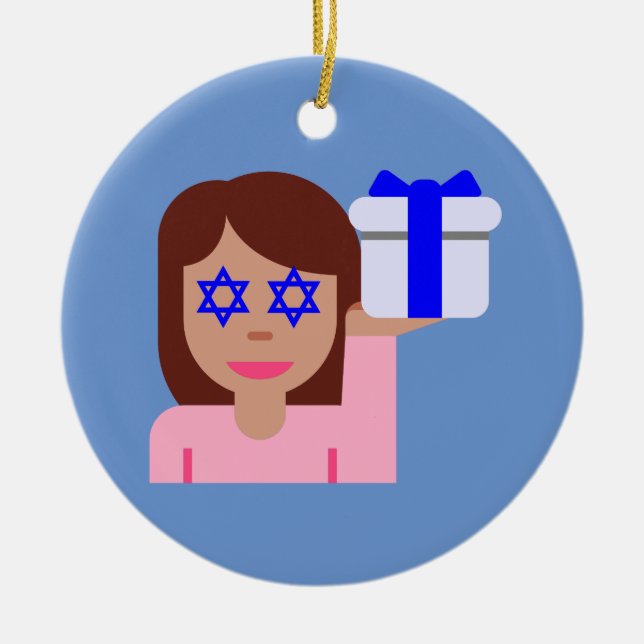 Ornement En Céramique chaudière chaudière flip emoji (Devant)