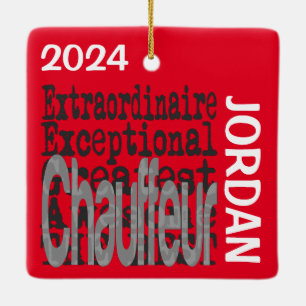 Ornement En Céramique Chauffeur Extraordinaire PERSONNALISÉ