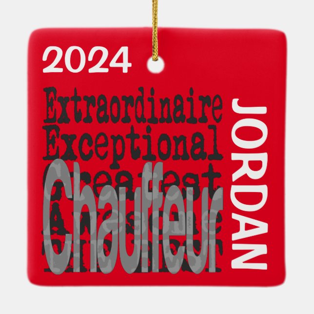 Ornement En Céramique Chauffeur Extraordinaire PERSONNALISÉ (Dos)