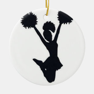 ORNEMENT EN CÉRAMIQUE CHEERING POM-POM GIRL ORNAMENT