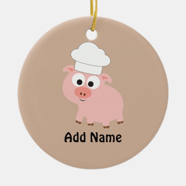 Ornement En Céramique Chef de porc (Devant)
