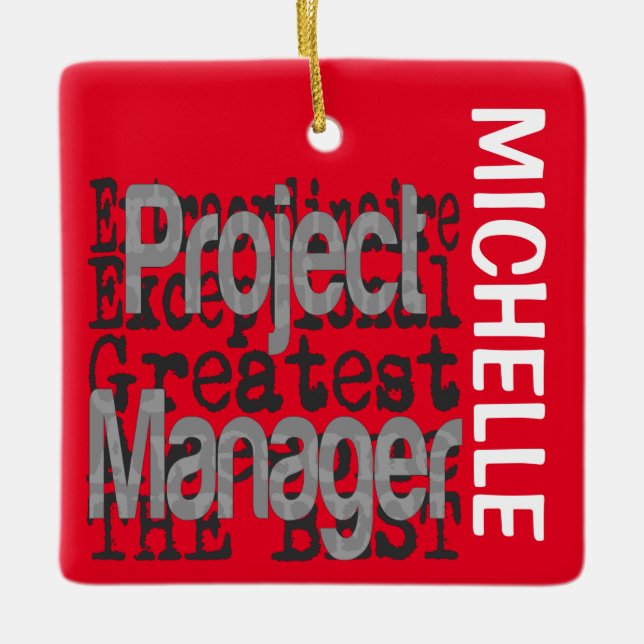 Ornement En Céramique Chef de projet Extraordinaire CUSTOM (Devant)