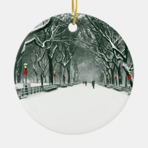 Ornement En Céramique Chemin de neige de Central Park