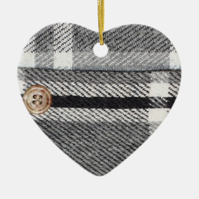 Ornement En Céramique Chemise de plaid (Devant)