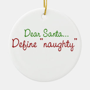 Ornement En Céramique Cher Père Noël définir vilain
