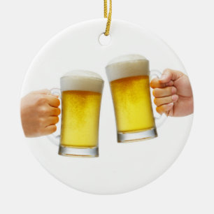 ORNEMENT EN CÉRAMIQUE ***CHEURS DE BIÈRE*** ORNAMENT DE NOËL