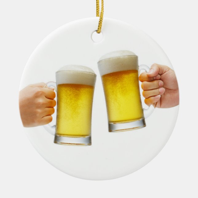 ORNEMENT EN CÉRAMIQUE ***CHEURS DE BIÈRE*** ORNAMENT DE NOËL (Devant)