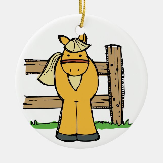 Ornement En Céramique Cheval (Devant)