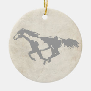 Ornement En Céramique Cheval de peinture galopant