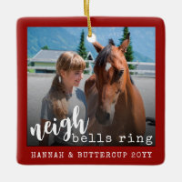Cheval personnalisé Photo Cute Neigh Bells Ring