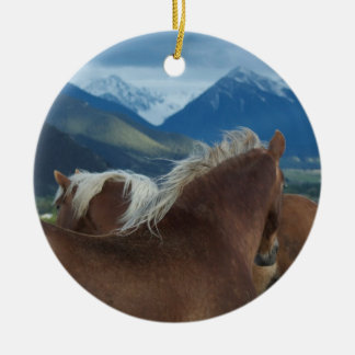 Ornement En Céramique Chevaux de trait