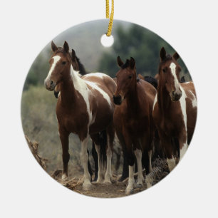 Ornement En Céramique Chevaux sauvages 7 de mustang