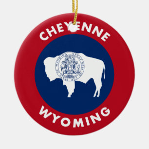 Ornement En Céramique Cheyenne Wyoming