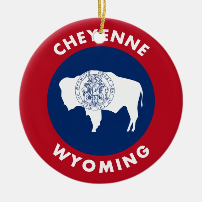 Ornement En Céramique Cheyenne Wyoming (Devant)