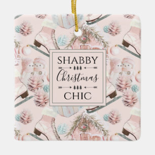 Ornement En Céramique Chic chic chic chic Motif de Noël