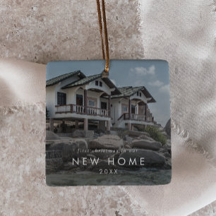 Ornement En Céramique Chic Premier Noël Dans Notre Nouvelle Maison Photo