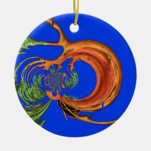 Ornement En Céramique Chic Round Hakuna Matata Navy Blue Collection