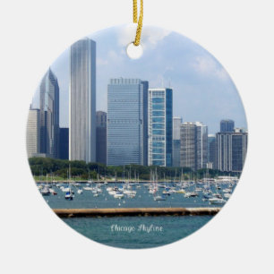 Ornement En Céramique Chicago Skyline